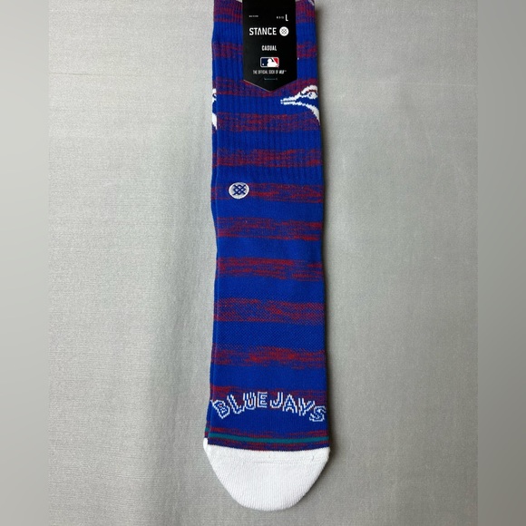 Blue Jays Socks NFL Men’s Size L 9-13  Twist Crew - Picture 2 of 5